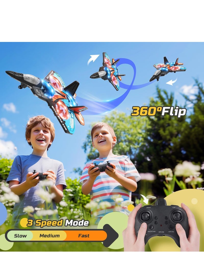 “RC Fighter Jet Drone Toy – 2.4 GHz Remote Control, LED Lights, 360° Stunts – Ready to Fly - Image 5