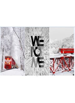 Tableau Wall Hanging High-quality digitally printed wall-mounted poster with a scratch-resistant and color-protective coating - 3pcs Multi color