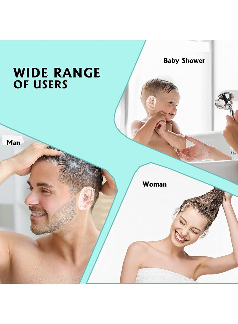 ماكس كير 500 قطعة أغطية أذن للاستعمال مرة واحدة – واقيات أذن شفافة مقاومة للماء مع شريط مطاطي للاستحمام، صبغ الشعر، السبا – قبعات أذن للرجال والنساء والأطفال - Image 3