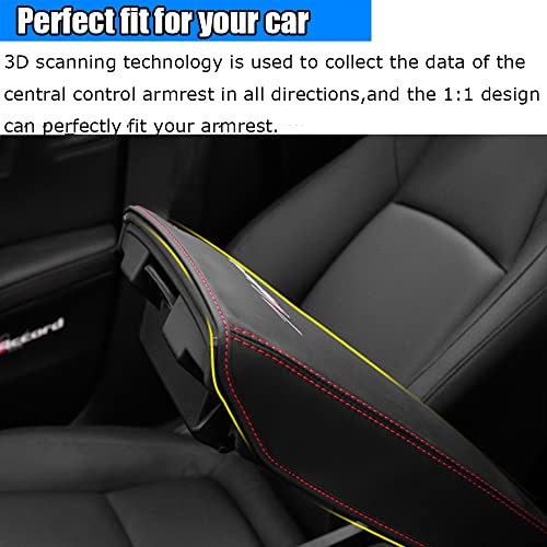 Kakash Custom Interior Accessories for Lexus ES 250 300h 350 2019 2020 2021 2022 2023 Leather Center Console Cover Armrest Pad,Waterproof Anti-Scratch Protector Your Armrest(Gray Stitches) - Image 4