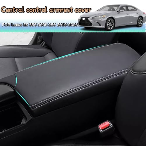 Kakash Custom Interior Accessories for Lexus ES 250 300h 350 2019 2020 2021 2022 2023 Leather Center Console Cover Armrest Pad,Waterproof Anti-Scratch Protector Your Armrest(Gray Stitches) - Image 2