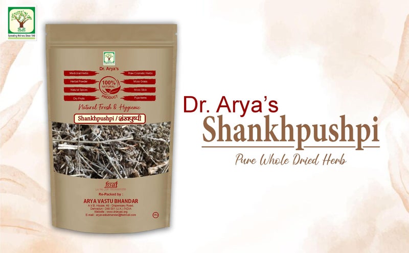 DR ARYA Dr. Arya's Shankhpushpi 100g | Convolvulus Pluricaulis, Shankhini, Kambumalini, Samkhapushpi, Sadaphuli, and Sankhaphuli | For Tea, Superherb for Memory & Sleep, Helps with Headache | 100gm - Image 4