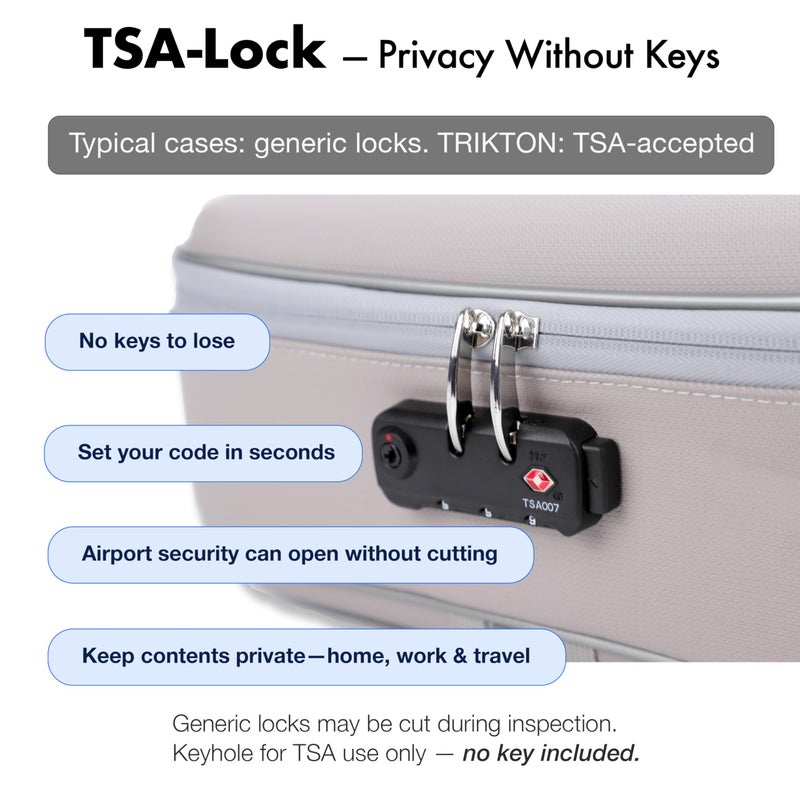 TRIKTON XXL Legal-Size Fire & Water-Resistant Document Box with TSA Lock - Hard-Shell Case (17Ã—13Ã—6 in) Hard Case File Organizer for Important Documents, Laptop, Passport, Wills, Certificates (Silver) - Image 4