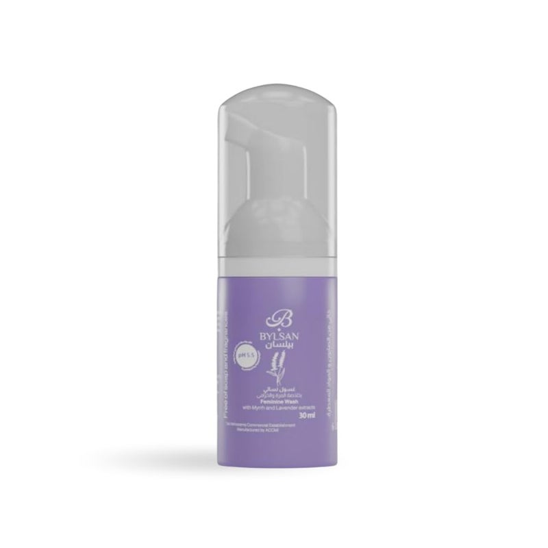 BYLSAN Myrrh & Lavender Feminine Wash for Intimate Care – 30 ml | Soap-Free & Fragrance-Free Natural Formula - Image 1