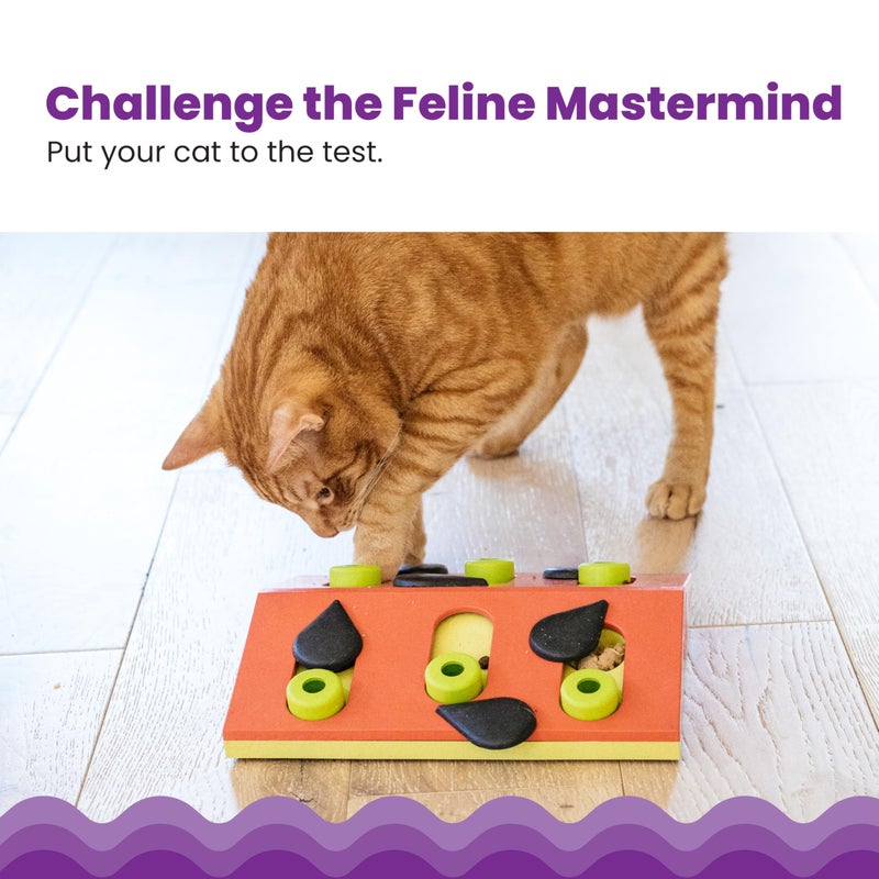 Catstages by Nina Ottosson Melon Madness Puzzle & Play â€“ Interactive Treat Puzzle Feeder for Cats, 12 Hidden Treat Compartments Slow Feeder, Durable & Easy-Clean, 10 Inches, Pink - Image 2