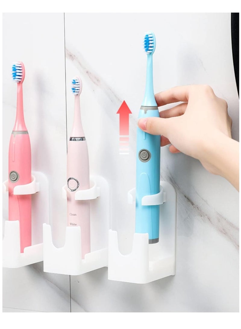 Rubik Electric Toothbrush Holder Drainer Self Adhesive Wall Mount Durable Plastic Brush Rack Wall Organizer with Drain Hole (1)  - Image 2
