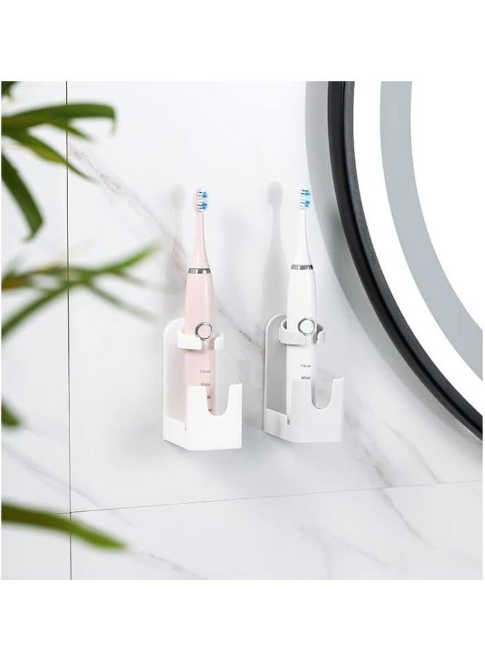 Rubik Electric Toothbrush Holder Drainer Self Adhesive Wall Mount Durable Plastic Brush Rack Wall Organizer with Drain Hole (1)  - Image 4
