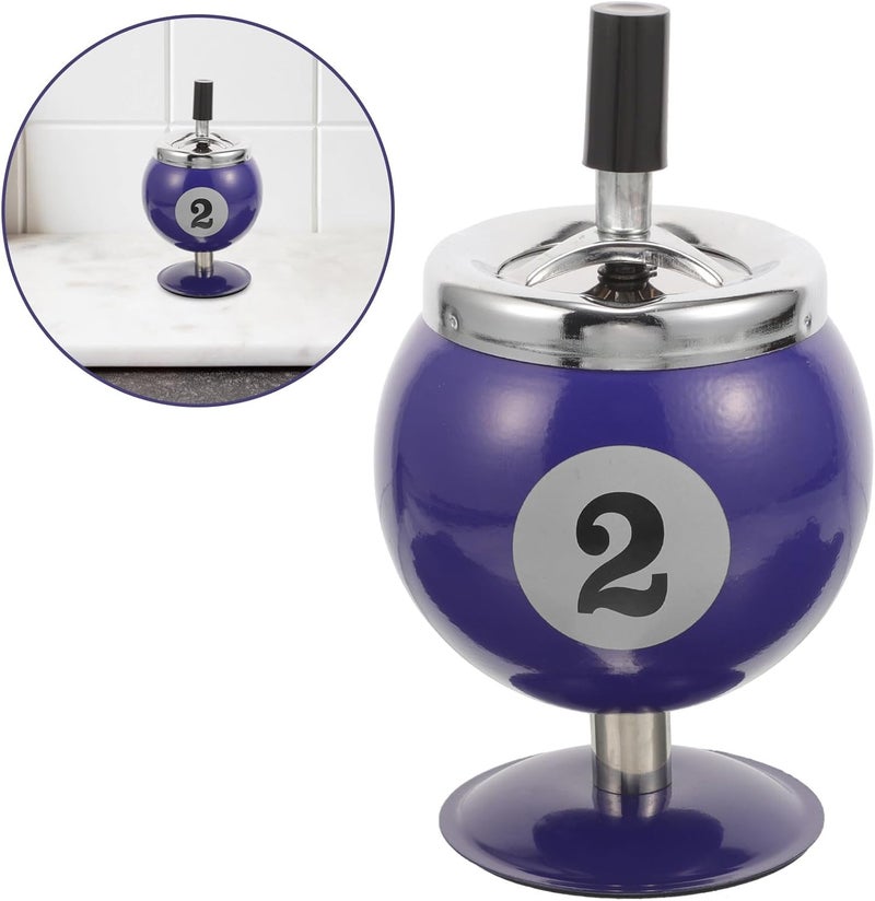 Automatic Smokeless Indoor Desktop Ashtray, Portable Metal Iron Ash Tray with Press Button Extinguishing, Windproof Tabletop Holder for Smokers, Suitable for Home and Office Use - Image 5