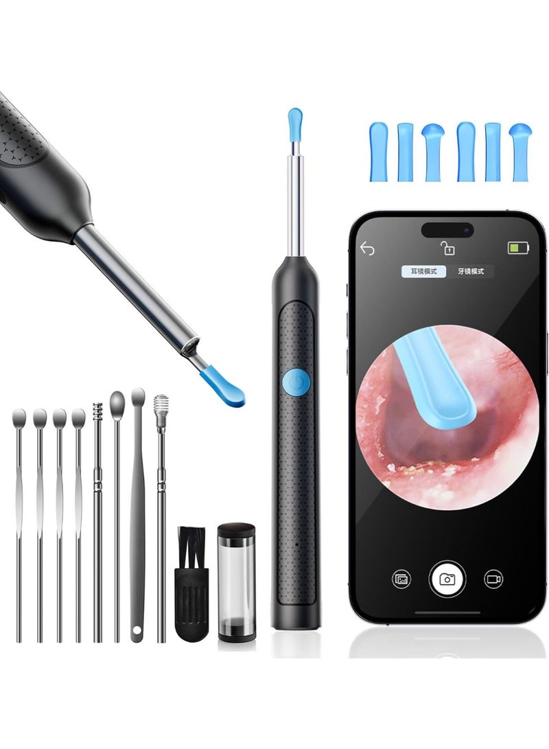 Ear Wax Removal Tool Camera 9-in-1 Ear Wax Removal Kit with Camera, Earwax Remover Tool with 6 Ear Spoons & LED Light, Ear Cleaner for iOS & Android, Safe Ear Canal Cleaning Set - Image 1