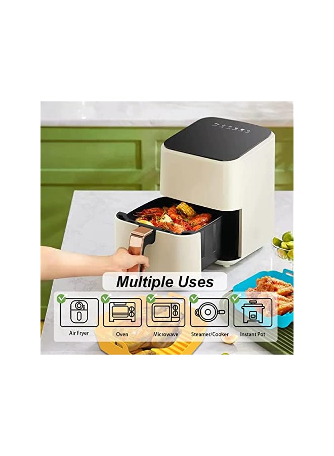 PROMASS Pcs Air Fryer Silicone Pot, Air Fryer Oven Accessories, Food Safe Air Fryers Oven Accessories, Replacement Of Parchment Paper, Reusable Air Fryer Silicone Liner (Pink + Grey) - Image 5