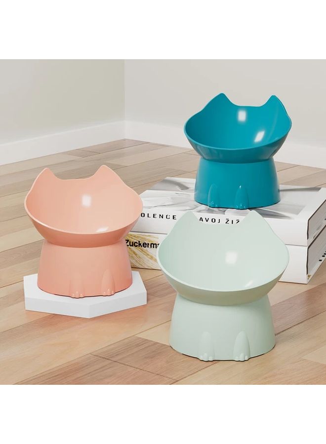 Blue High Leg Cat Bowl Tilted Edge Anti Cervical Spine Food Dish For Pets - Image 3