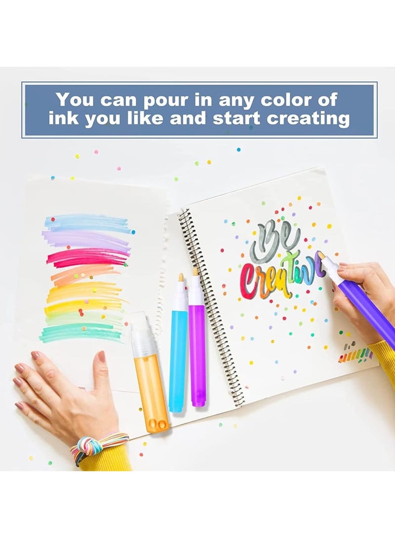 SYOSI 5Pcs White Empty Paint Pens Acrylic Permanent Marker Blank Refillable Paint Pens Empty Refill Paint Markers Graffiti Markers Fine Tip Paint White Transparent Pen Tube for Painting 30 mm - Image 4