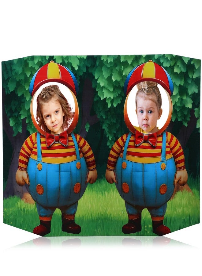 AceOrbit 37 Inches Twins in Wonderland Cardboard Cutout Stand-up Life Size Cardboard Stand-up Wonderland Party Decorations Backdrop Photo Prop Stand up for Party Supply - Image 1