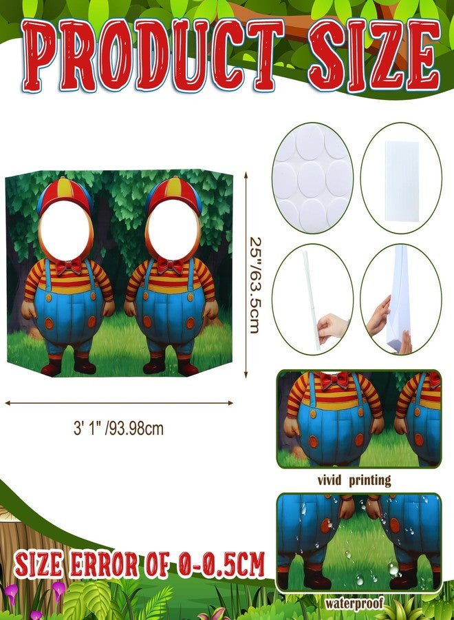 AceOrbit 37 Inches Twins in Wonderland Cardboard Cutout Stand-up Life Size Cardboard Stand-up Wonderland Party Decorations Backdrop Photo Prop Stand up for Party Supply - Image 2