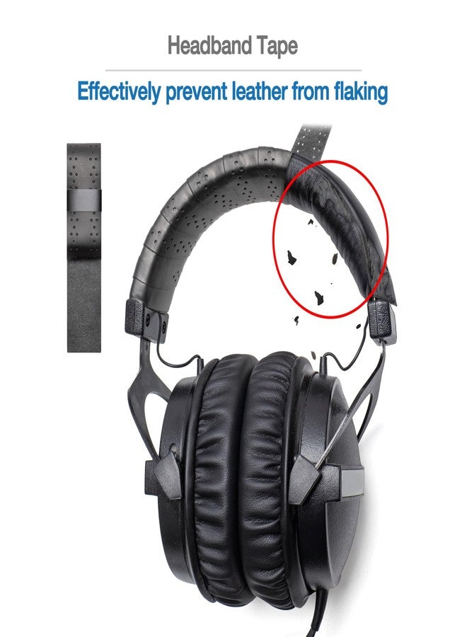 Voarmaks Headphone Headband Cover Cushion Compatible with Beyerdynamic DT 700 770 900 Pro X,DT 770 880 990 Pro,DT 1770 1990 Pro,Tygr 300 R,MMX 300,DT-250,T1 Gen3 etc.-Headband Tape Protection - Image 2