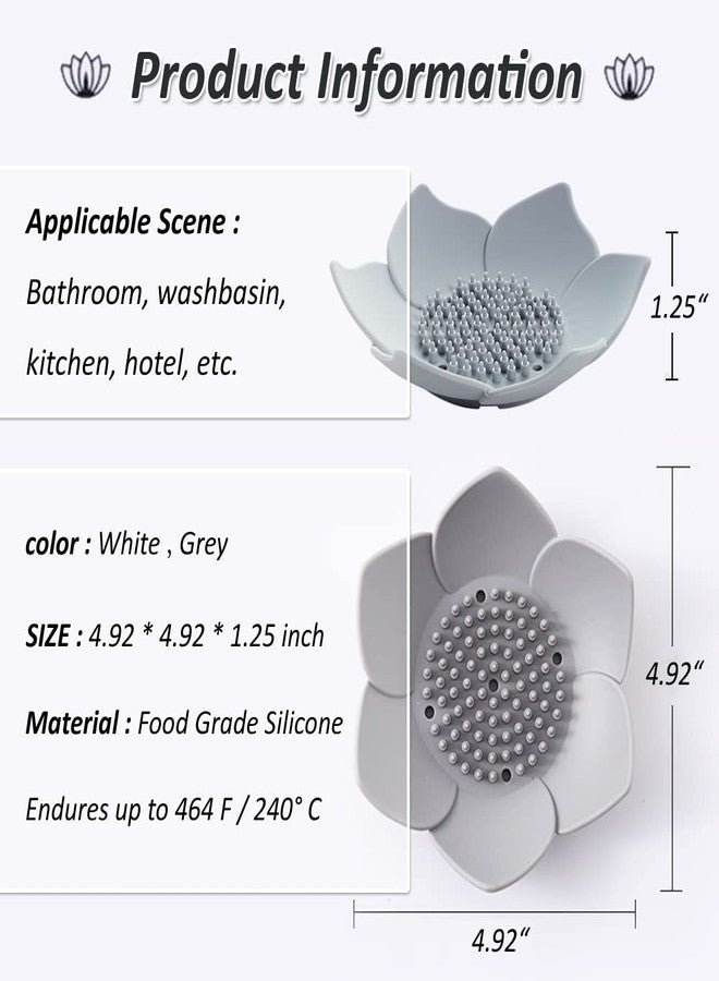 leuapl Silicone Soap Dishes with Draining - 2 Pack for Shower, Sink, and Bathtub. Extend Soap Life. - Image 5