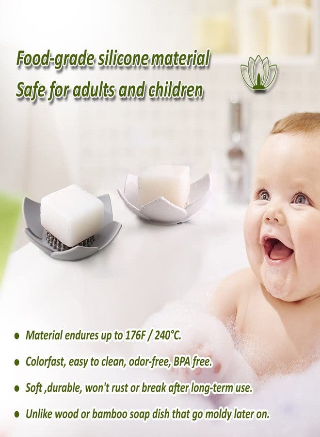leuapl Silicone Soap Dishes with Draining - 2 Pack for Shower, Sink, and Bathtub. Extend Soap Life. - Image 4