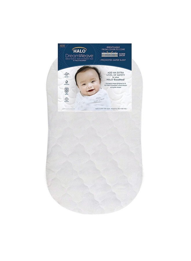 HALO DreamWeave Breathable Mesh BassiNest Pad - 100% Washable Cover and Core - Hypoallergenic, Non-Toxic Materials - Image 1