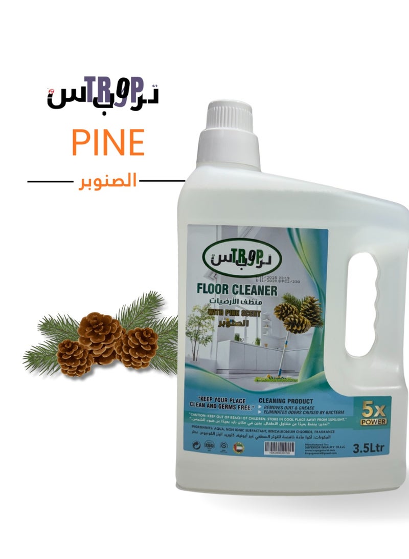 TROPS Pine Scent Floor Cleaner 3.5 L Pack Of 3+1 OFFER PACK - Image 1