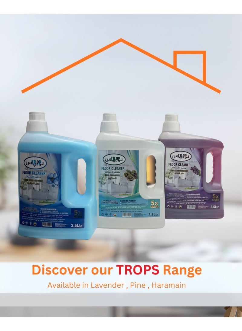 TROPS Pine Scent Floor Cleaner 3.5 L Pack Of 3+1 OFFER PACK - Image 5