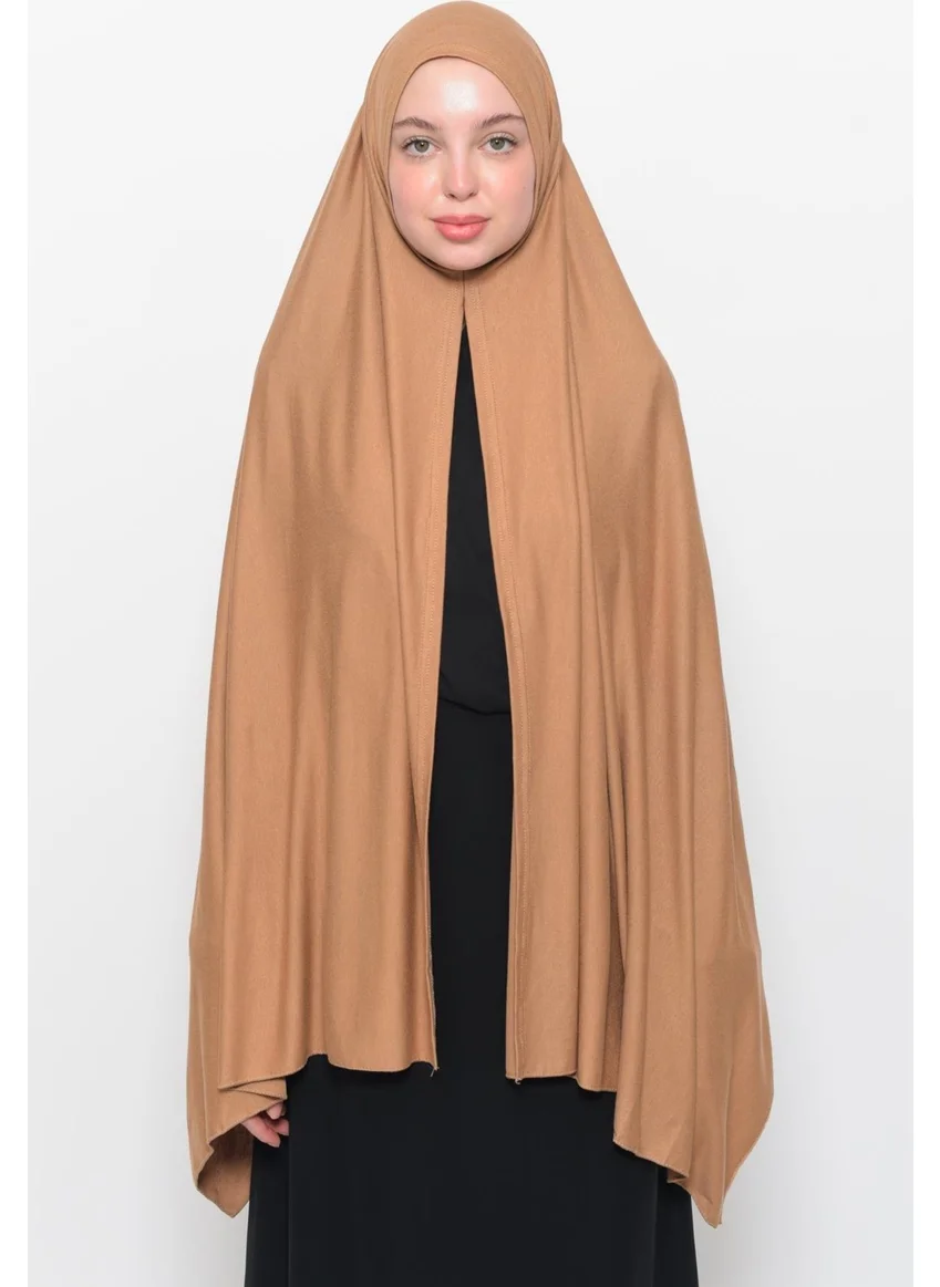 التوبة Ready Practical Interlocking Luxury Organic Plain Combed Cotton Shawl Aligned-Dark Beige