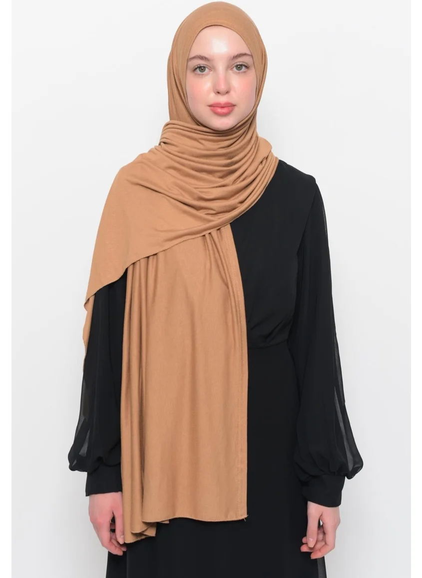 التوبة Ready Practical Interlocking Luxury Organic Plain Combed Cotton Shawl Aligned-Dark Beige