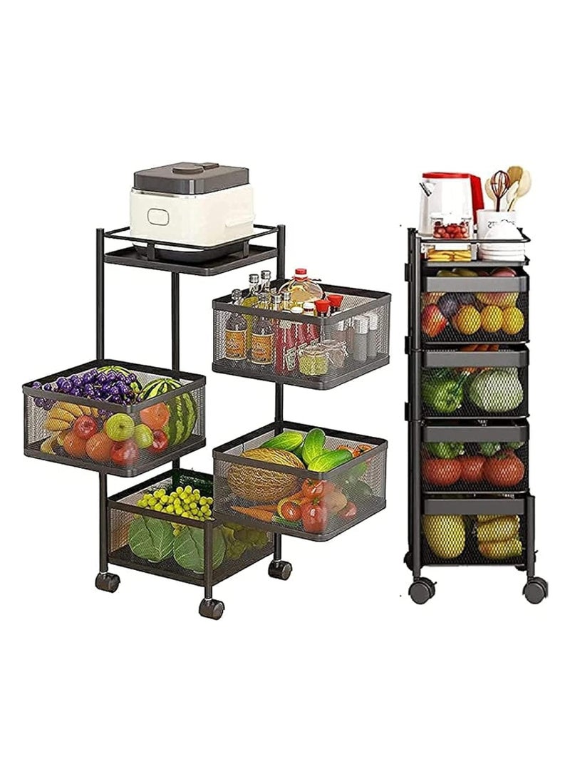 4 Tier Square Rotating Storage Rack, Multi-Layer Kitchen Storage Shelf, Fruit Vegetable Storage Basket - pzsku/Z209A2B0E1F93B7F8DF37Z/45/_/1715588669/8ac94abb-ea4c-4b86-a338-821f74878e36