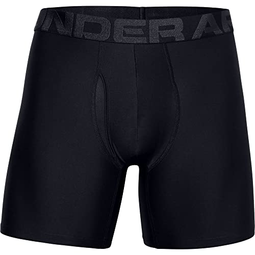Under Armour mens Tech 6-inch Boxerjock 2-Pack, Black (001)/Black, 4X-Large - Image 3