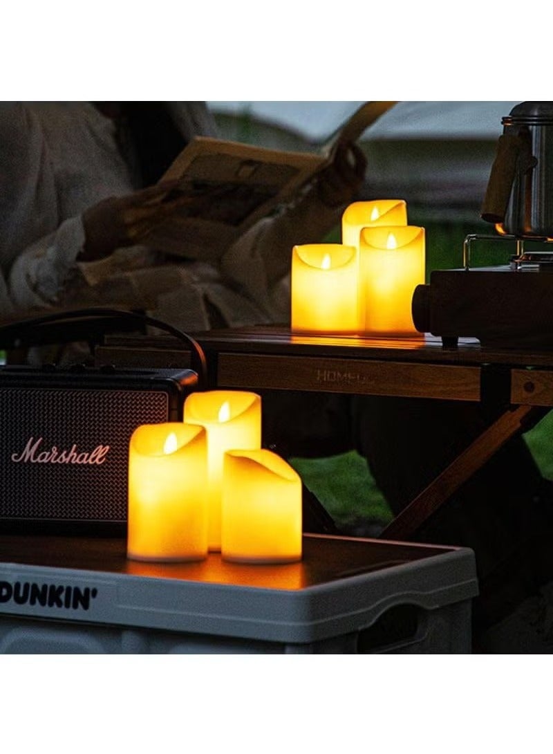 آنا مجموعة 5 قطع من شموع LED القابلة لإعادة الشحن للاستخدام في المخيمات الخارجية وإضاءة الأجواء في الخيام - Image 5