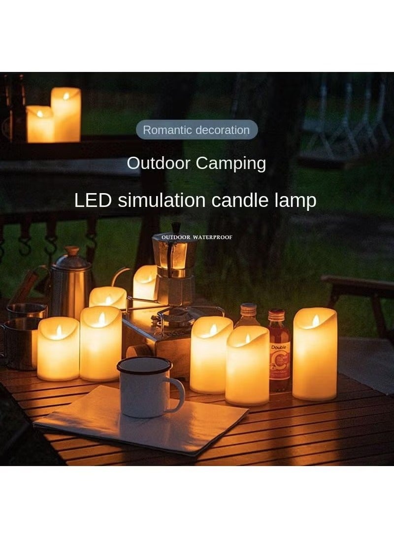 آنا مجموعة 5 قطع من شموع LED القابلة لإعادة الشحن للاستخدام في المخيمات الخارجية وإضاءة الأجواء في الخيام - Image 4