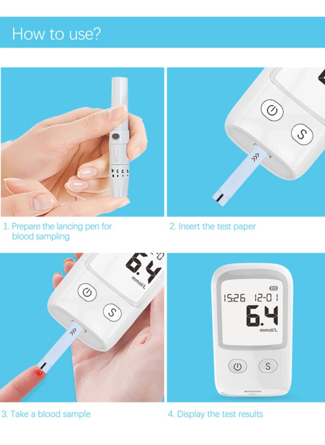 Chixing - Blood Glucose Meter Kit - Diabetes Testing Kit with Glucometer, Test Strips, Lancing Device, Lancets - Image 1