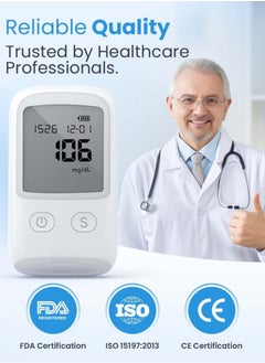 Chixing Blood Glucose Meter Kit - Diabetes Testing Kit with Glucometer, Test Strips, Lancing Device, Lancets  - Image 2