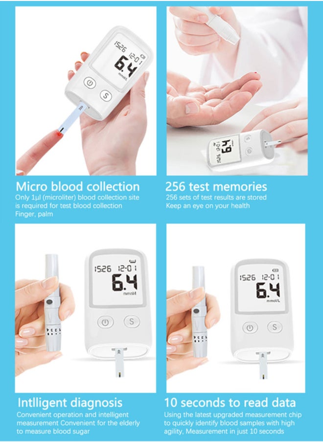 Chixing - Blood Glucose Meter Kit - Diabetes Testing Kit with Glucometer, Test Strips, Lancing Device, Lancets - Image 1