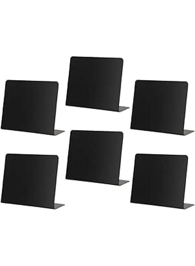 6Pcs 100X75mm Matte Black Chalkboards For Restaurant Table Food Labels And Buffet Price Boards - Image 1