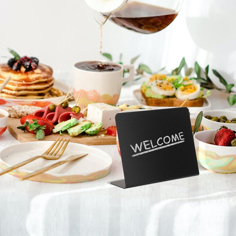 6Pcs 100X75mm Matte Black Chalkboards For Restaurant Table Food Labels And Buffet Price Boards - Image 5