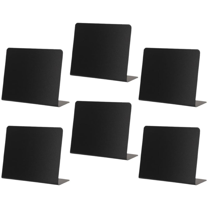 6Pcs 100X75mm Matte Black Chalkboards For Restaurant Table Food Labels And Buffet Price Boards - Image 2