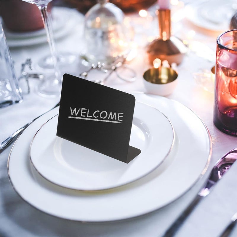 6Pcs 100X75mm Matte Black Chalkboards For Restaurant Table Food Labels And Buffet Price Boards - Image 4