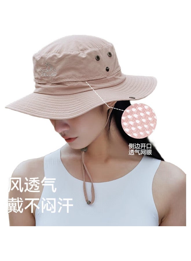 PELLIOT Outdoor Sun Protection Hat, Spring And Summer Fisherman Hiking Hat, Foldable Sunshade Travel Fishing Casual Hat For Men And Women, 1622 Black - Image 1