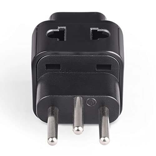 OREI India to Switzerland, Rwanda, Liechtenstein (Type J) Travel Adapter Plug - 2 in 1 - CE Certified - RoHS Compliant -Black Color (DB11A-BLK) - Image 5