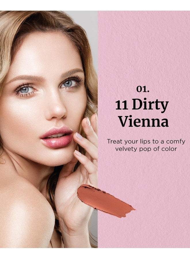 VDL VDL Lip Stain Comfort Slip Lipstick 11, Dirty Vienna - Lightweight, Matte, Smooth Lipstick for Effortless Comfort. Vibrant and Long-Lasting Lip Color (0.09 oz) | Korean Makeup - Image 2