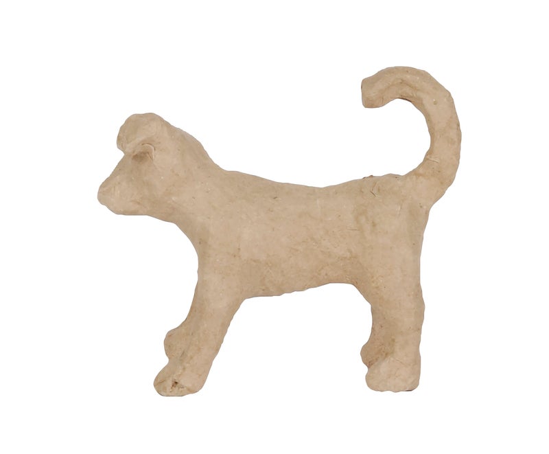 DÃ©copatch décopatch - Ref AP153O - Small Standing Dog - Papier Maché Object to Decorate - 11 x 3.5 x 8.5cm - Decorate Papers & PaperPatch Glue, Glitter, Paints - Image 1