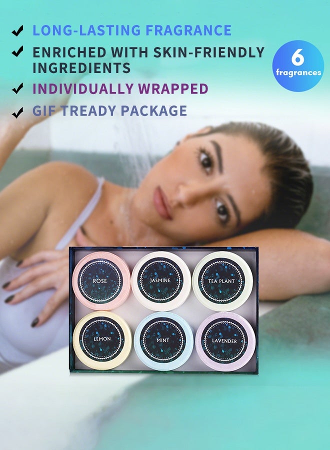 Aromatherapy 6-Pack Aromatherapy Shower Steamers Gift Set, Lavender, Rose, Mint, Lemon, Tea Plant & Jasmine Scents, Self-Care Spa Gift Set for Relaxation, 35g Each - Image 5