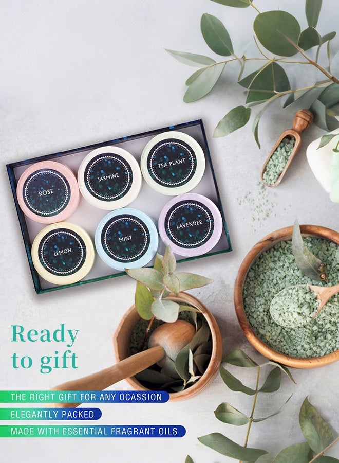 Aromatherapy 6-Pack Aromatherapy Shower Steamers Gift Set, Lavender, Rose, Mint, Lemon, Tea Plant & Jasmine Scents, Self-Care Spa Gift Set for Relaxation, 35g Each - Image 3