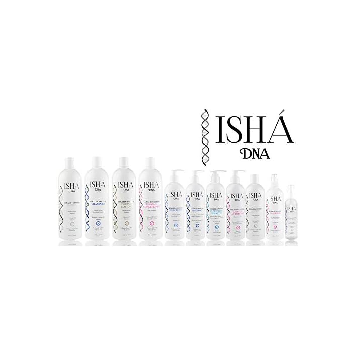 ISHA DNA Keratin Treatment System Shampoo - Sulfate and Paraben-Free, Coconut Oil Infused for All Hair Types (16 Fl oz) - Image 4