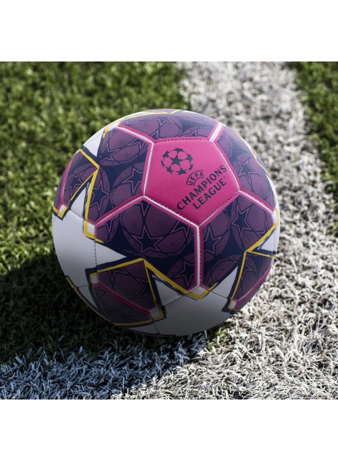Hy-Pro UEFA Champions League Football, Size 5, Officially Licensed, Training, Match, Merchandise, Collectible For Kids and Adults, Great Gift Idea, Purple/Blue - Image 2