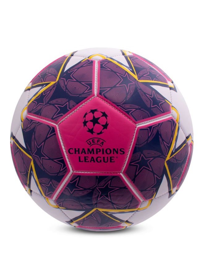 Hy-Pro UEFA Champions League Football, Size 5, Officially Licensed, Training, Match, Merchandise, Collectible For Kids and Adults, Great Gift Idea, Purple/Blue - Image 1