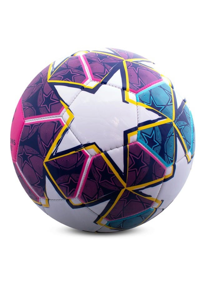Hy-Pro UEFA Champions League Football, Size 5, Officially Licensed, Training, Match, Merchandise, Collectible For Kids and Adults, Great Gift Idea, Purple/Blue - Image 4