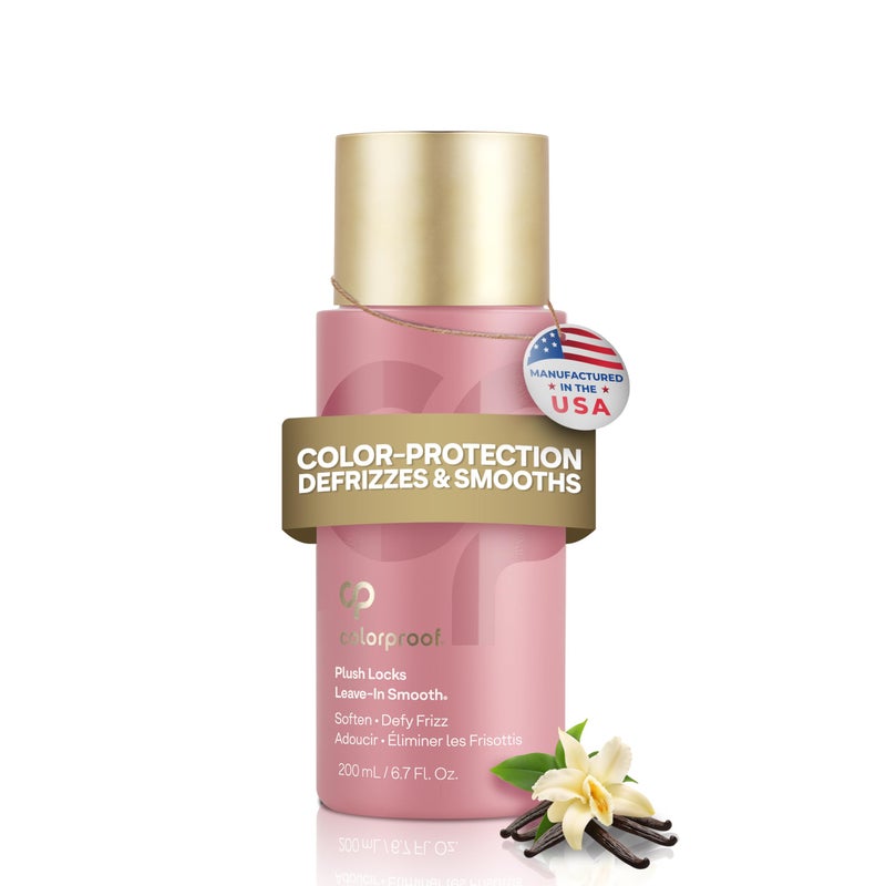 ColorProof Plush Locks Leave-in Smooth, Anti- Frizz Smoothing Lotion, Protects & Reduces Blow Dry Time, Controls Frizz & Adds Shine, Sulfate-Free, Vegan, 6.7fl oz - Image 2