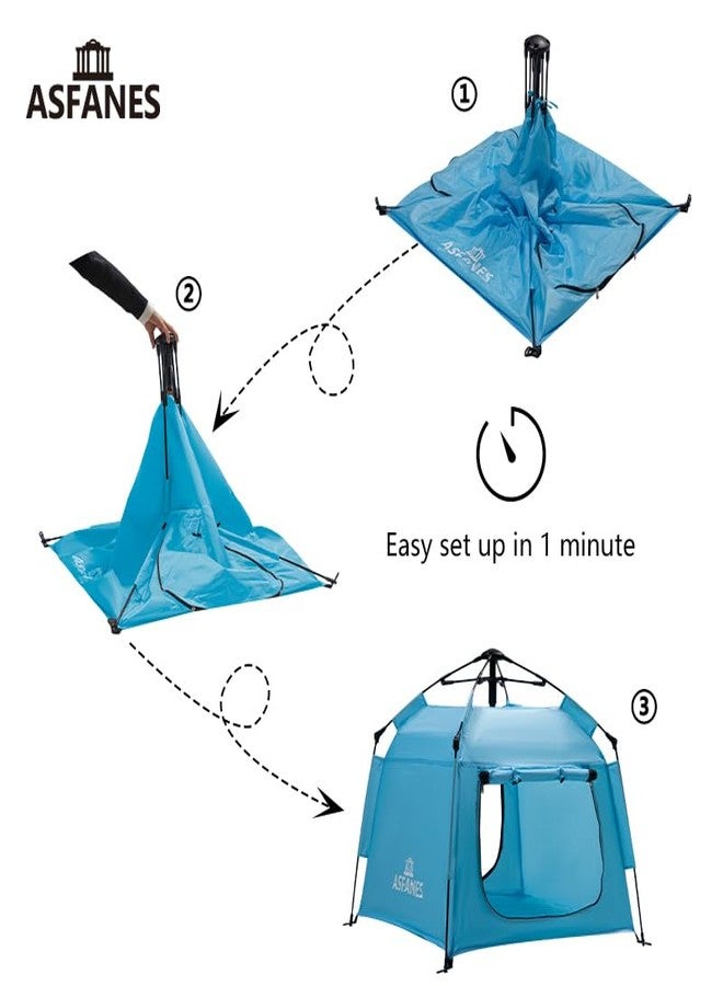 ASFANES Outdoor Pet Automatic Camping Tent, Pop up Cave Bed for Indoor Cats and Small Dogs, Portable Cat House Dog House, Sky Blue. (No Ventilation mesh, Door Must be Left Open for use) - Image 5