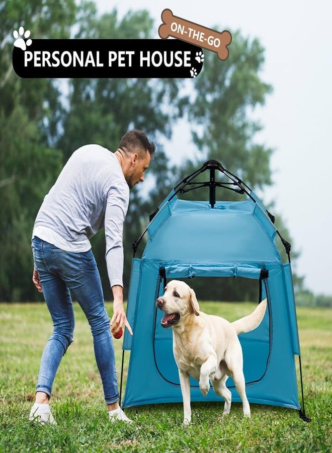 ASFANES Outdoor Pet Automatic Camping Tent, Pop up Cave Bed for Indoor Cats and Small Dogs, Portable Cat House Dog House, Sky Blue. (No Ventilation mesh, Door Must be Left Open for use) - Image 4